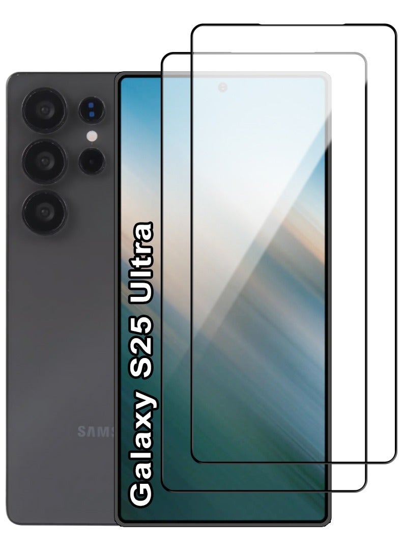 YJS 2 Pack Screen Protector For Samsung Galaxy S25 Ultra 6.8 Inch, 9H Hardness Tempered Glass, Bubble Free Easy Installation, Full Coverage, Anti Scratch And Touch Sensitive - Image 1