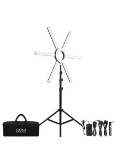 GVM Ring Light Kit with Tripod, 90W LED Circle Light with Detachable Light Bars Adjustable 3200K~5600K CRI 97+ Dimmable Bicolor LED Video Light for YouTube/Makeup/Vlogs/Live Streaming