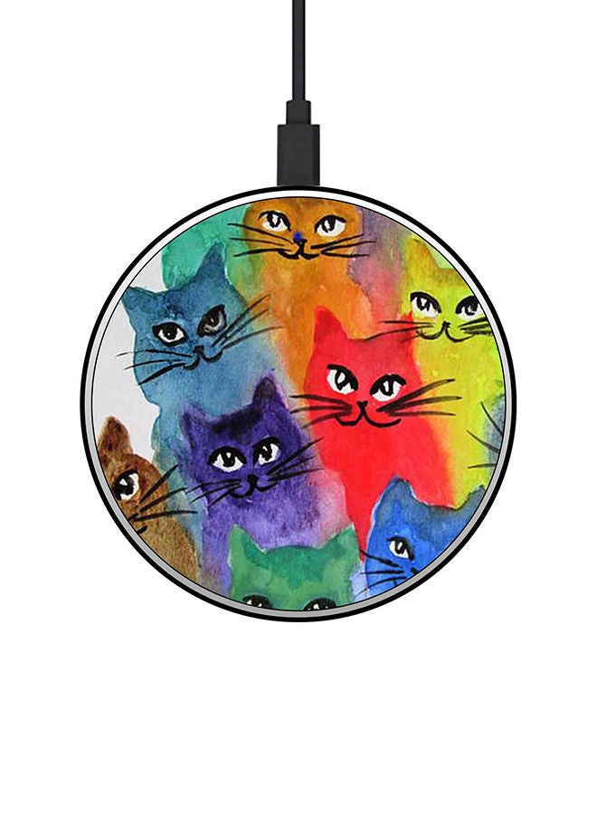 NIBEMINENT 15W Ultra Slim Fast Wireless Charger Multicolour