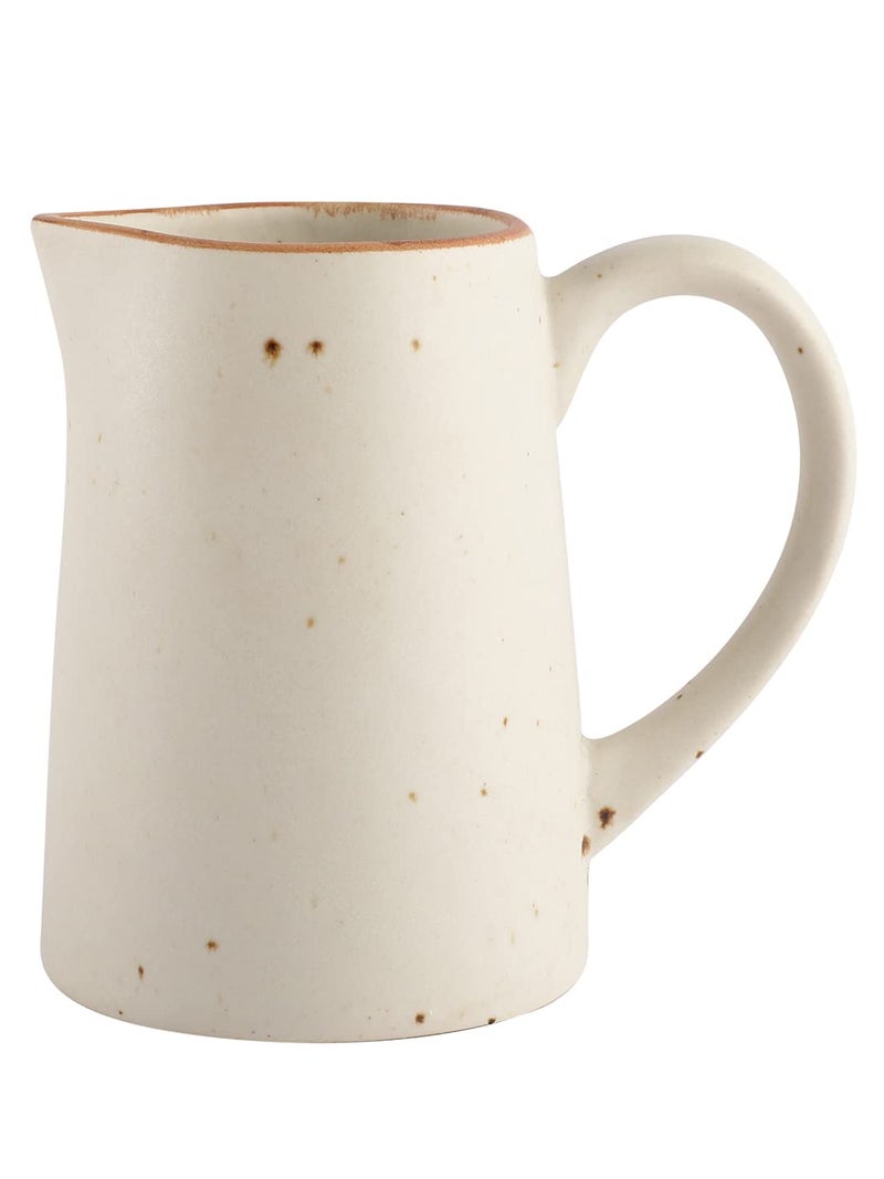 MIAH Decor The Bhumi Collection Ceramic Handmade Stoneware Water Jug/Pitcher with Handle (Matte Finish/Beige/ 5"x3"x5.5"/750 ml/Dishwasher & Microwave Safe) MD-677 - Image 2