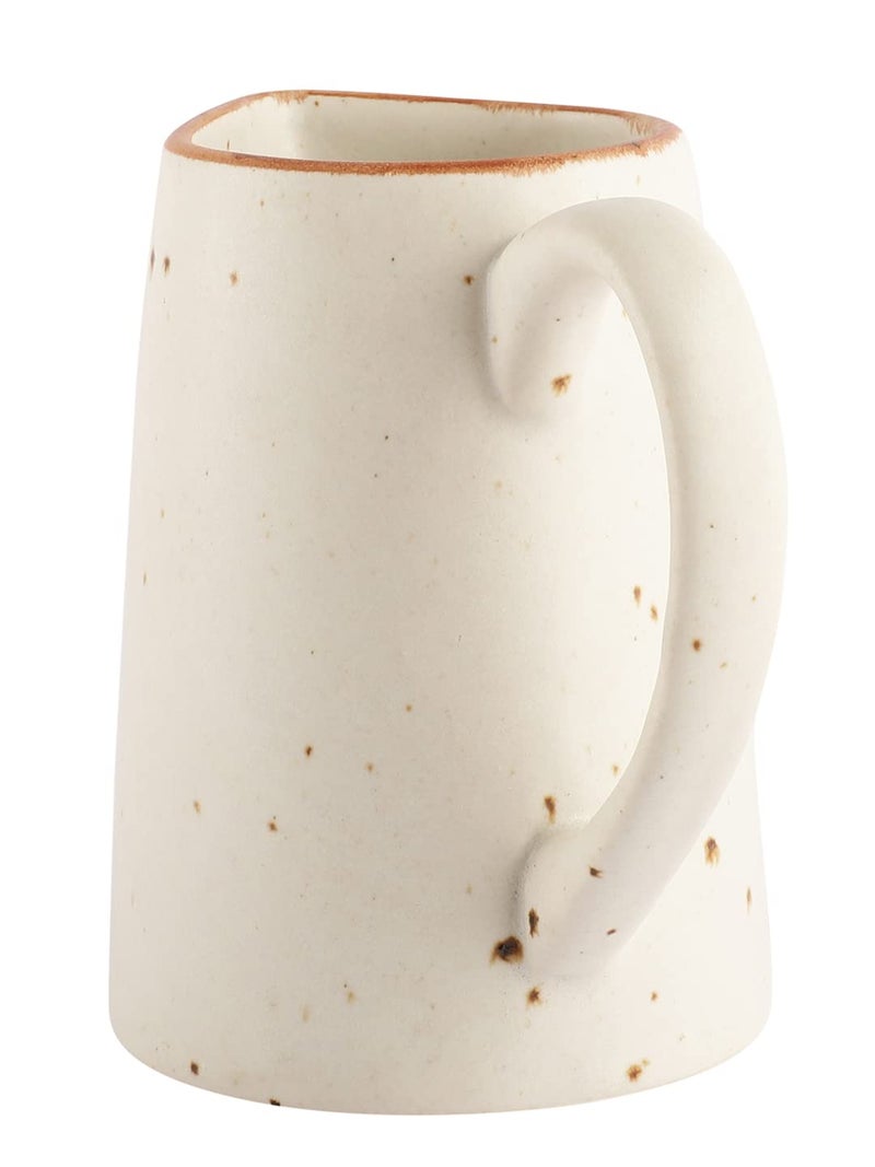 MIAH Decor The Bhumi Collection Ceramic Handmade Stoneware Water Jug/Pitcher with Handle (Matte Finish/Beige/ 5"x3"x5.5"/750 ml/Dishwasher & Microwave Safe) MD-677 - Image 4