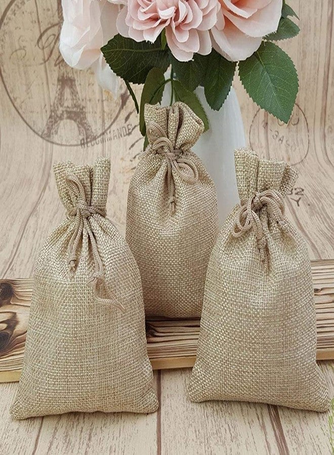 DELINGER 4x6 Inch Jute Drawstring Potli Bags – Reusable Gift Pouches for Weddings, Parties, Festivals, Travel & Storage – Durable, Handmade (Natural Jute Color Pack Of 20, 4x6 Inch) - Image 5