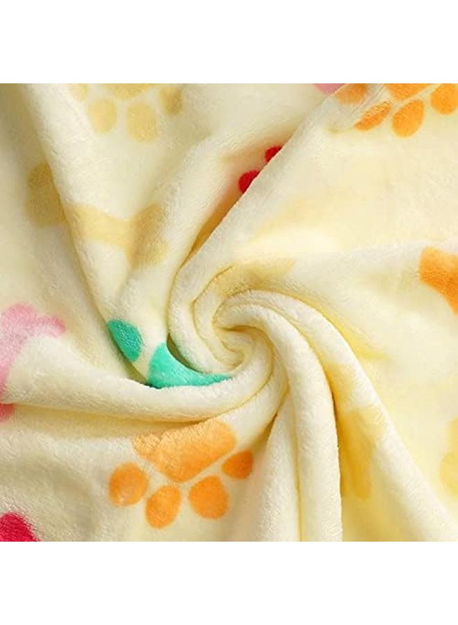 كاست ويف بطانية جرو، بطانيات قطط، حزمة واحدة، 3 بطانيات للكلاب، سوبر لينة رقيق قسط الصوف بطانية الحيوانات الأليفة الفانيلا رمي للكلاب، جرو، القط ب، مخلب، أصفر فاتح، هريرة، جرو، الحيوانات الصغيرة، منشفة - Image 4