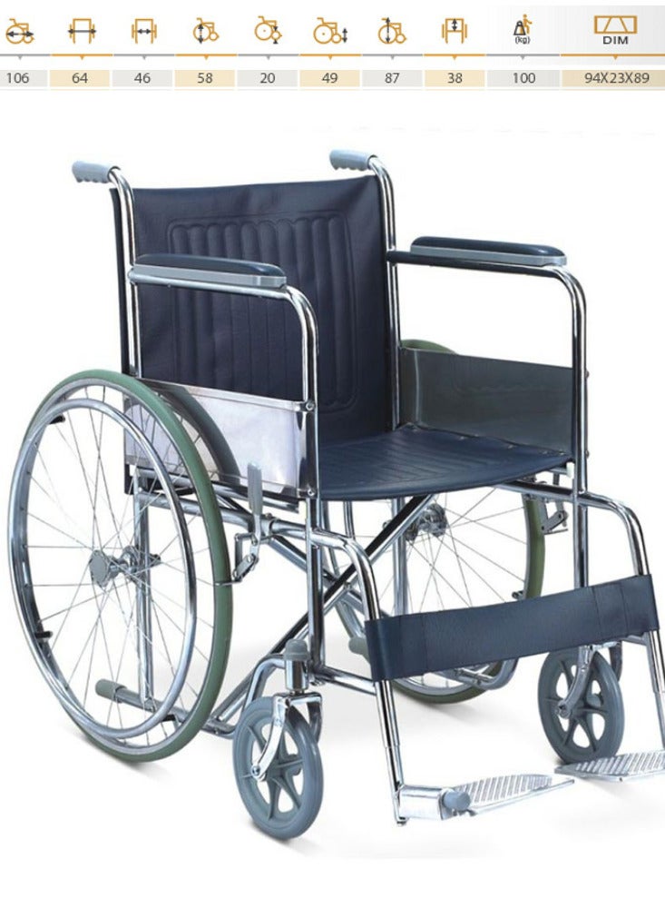 foshan Standard Foldable  Manual Wheelchair 18” 46cm - Image 2