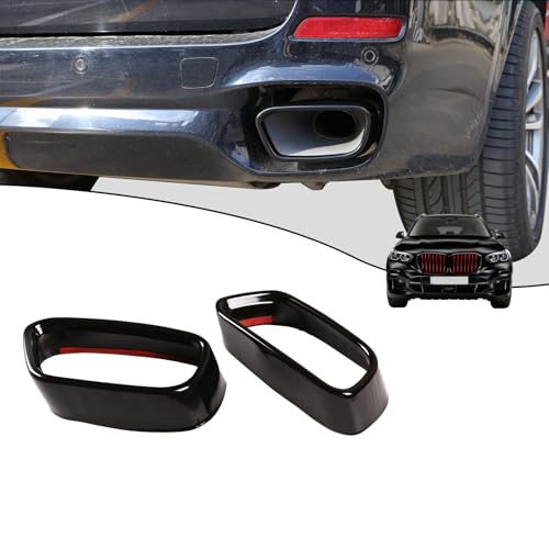 YIWANG Stainless Exhaust Muffler Tail Pipe Trim Cover For BMW X5 F15 X6 F16 2014-2019 Tail Throat Vent Decorative Accessories(Suitable For M Sports Version） - Image 1