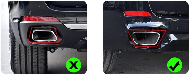 YIWANG Stainless Exhaust Muffler Tail Pipe Trim Cover For BMW X5 F15 X6 F16 2014-2019 Tail Throat Vent Decorative Accessories(Suitable For M Sports Version） - Image 2