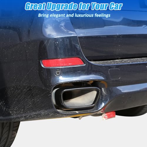 YIWANG Stainless Exhaust Muffler Tail Pipe Trim Cover For BMW X5 F15 X6 F16 2014-2019 Tail Throat Vent Decorative Accessories(Suitable For M Sports Version） - Image 5