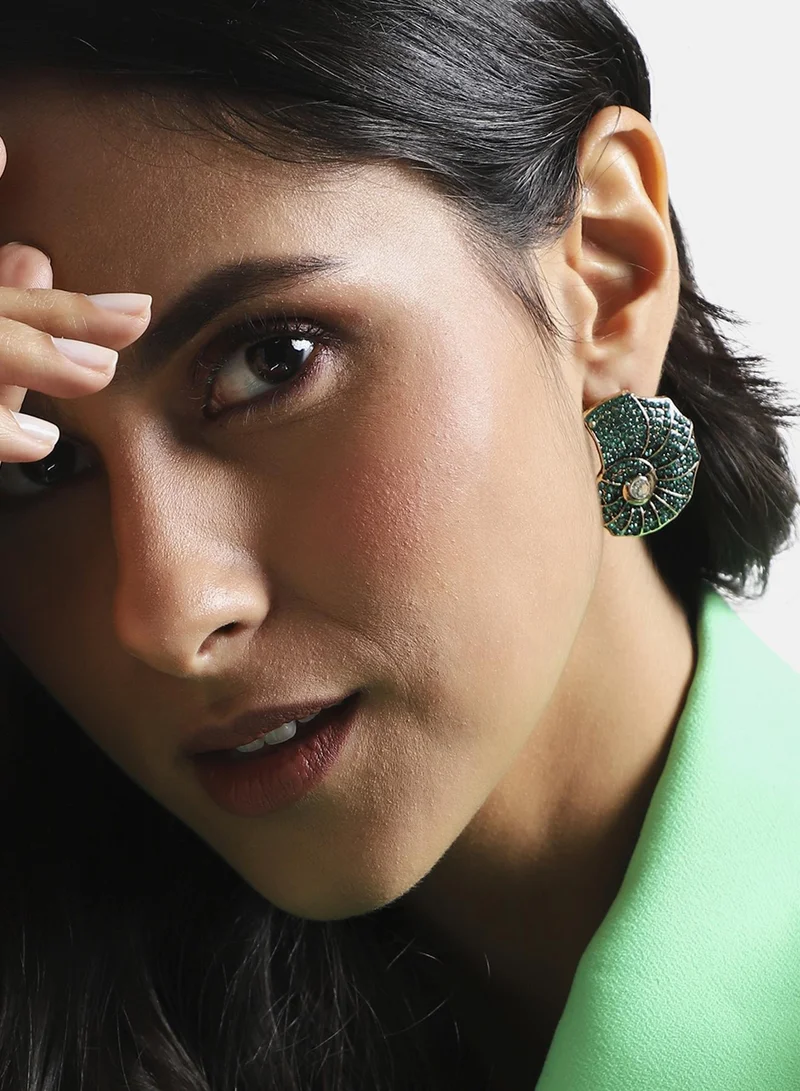 سوهي أقراط صدفة - أخضر