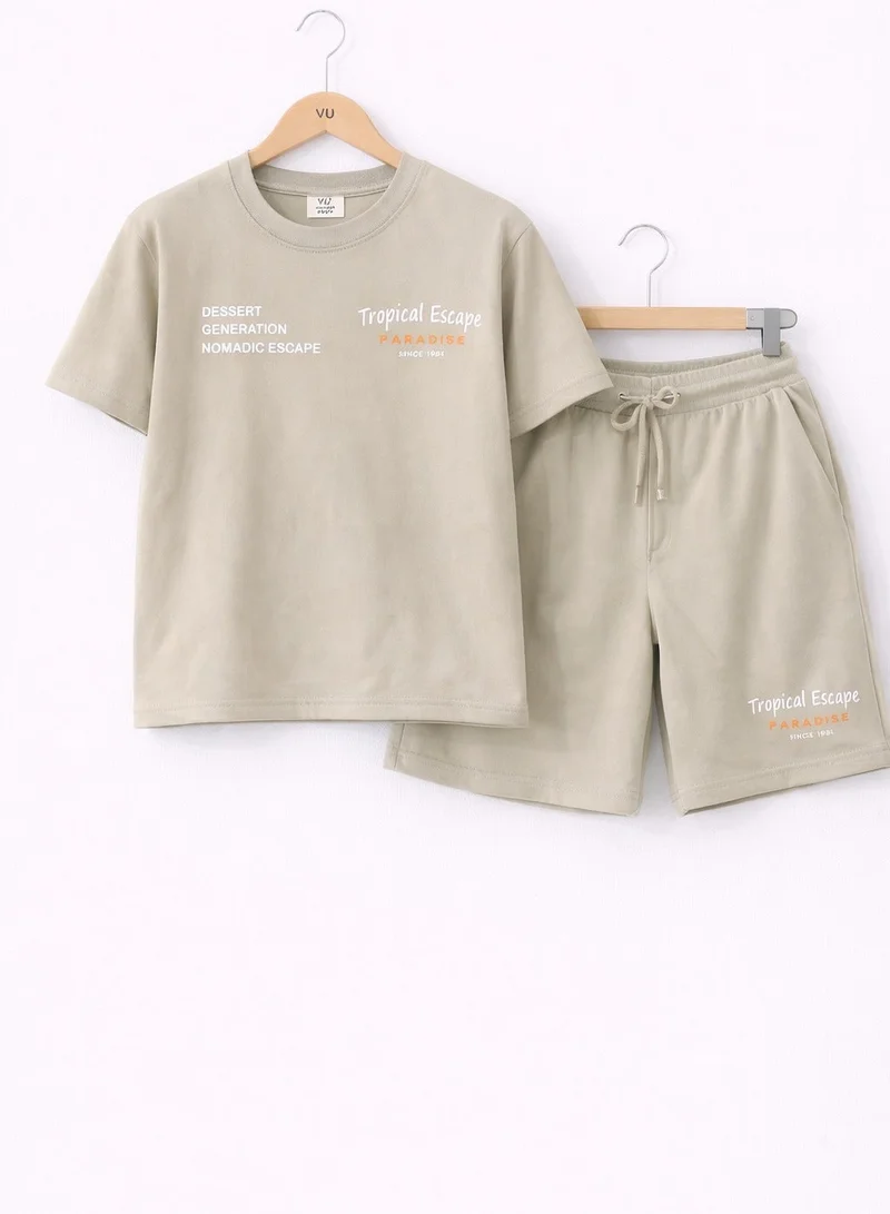 فكتور اند جين Boys 2 Pc "Tropical Escape" T-Shirt & Shorts Set (Relaxed Fit)