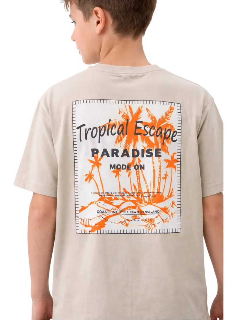 Victor And Jane  Boys 2 Pc "Tropical Escape" T-Shirt & Shorts Set (Relaxed Fit) for Men | Best Price UAE