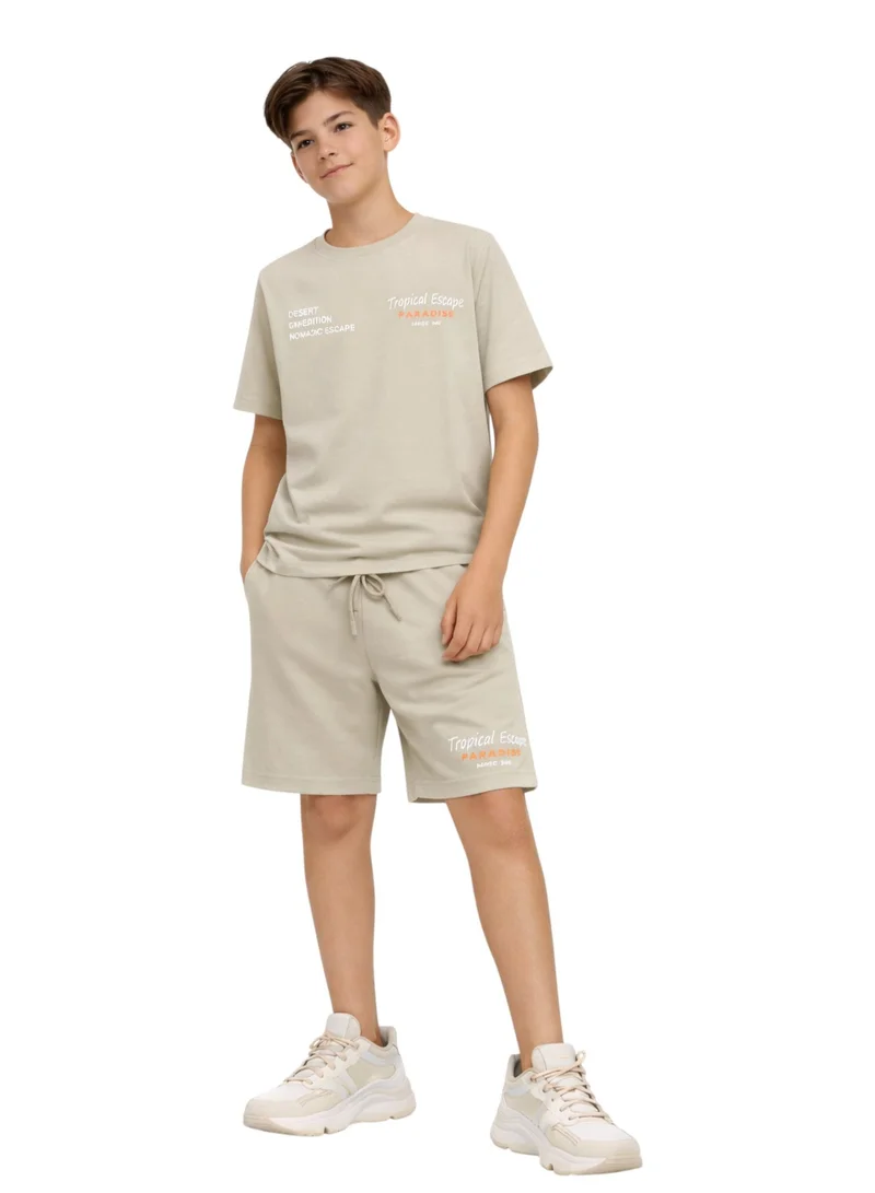 Victor And Jane  Boys 2 Pc "Tropical Escape" T-Shirt & Shorts Set (Relaxed Fit) for Men | Best Price UAE