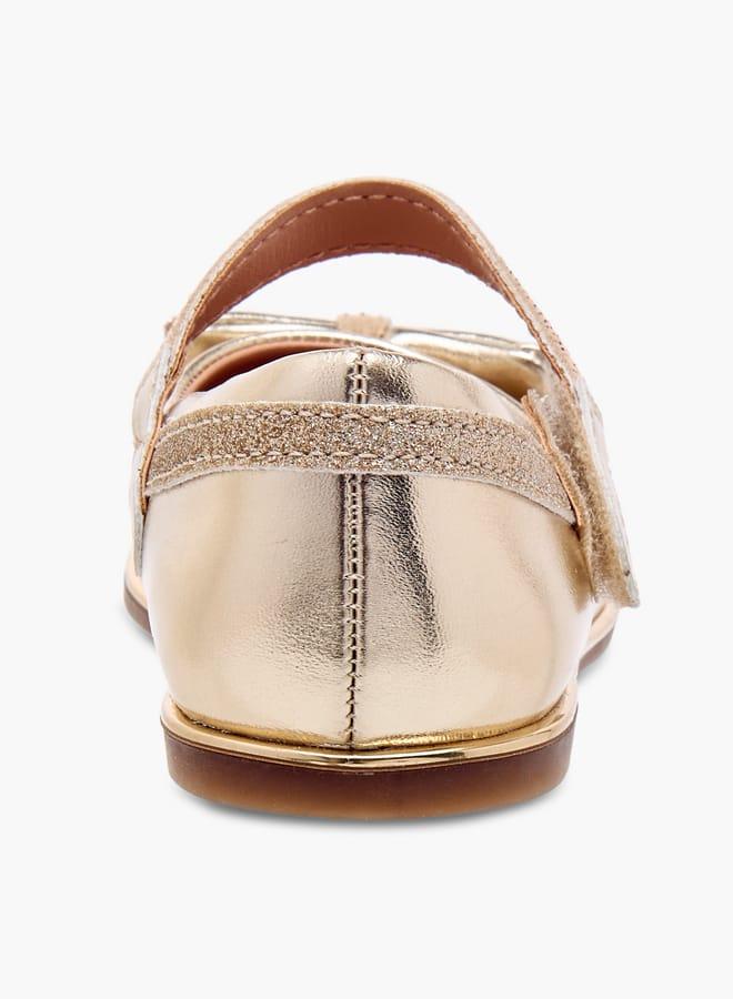 Barefeet Girls Bow Embellished Mary Jane Shoes with Hook and Loop Closure - Image 5