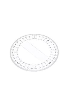 MOTARRO Plastic Full Protractor 360 Degree for Students Transparent (MI048-4)  - Image 2