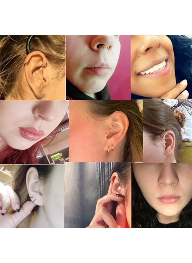 1.2*10MM  Titanium Steel Nasal Nail Stylish Nose Ring (SILVER) - Image 5