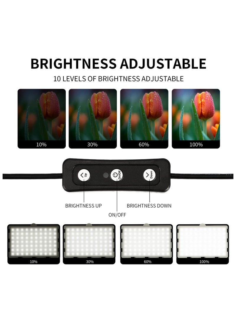 شو وو 2 حزمة من مجموعة إضاءة التصوير الفوتوغرافي والفيديو LED أضواء بث الاستوديو 70 خرزة فلتر ألوان للكاميرا، صور الكمبيوتر المكتبي، مؤتمرات الألعاب، التقاط الصور الشخصية  - Image 2