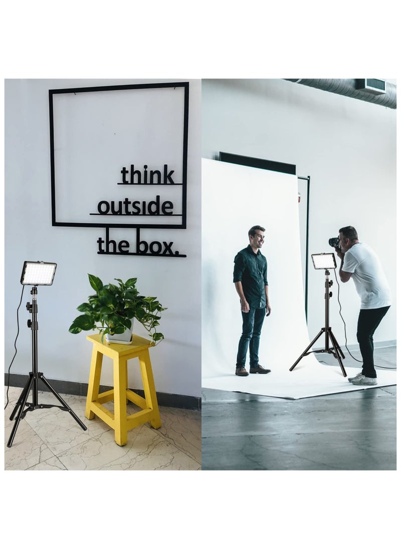XiuWoo - 2 Pack Photography Video Lighting Kit LED Studio Streaming Lights 70 Beads Color Filter for Camera Photo Desktop Computer Conference Game Stream Portrait Shooting - Image 1