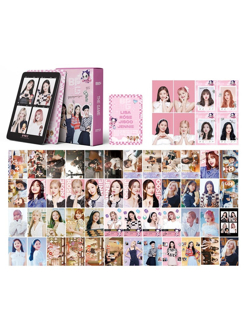 NIBEMINENT 55 Pcs Kpop BLACKPINK BPTG THE GAME Lomo Cards Card For Fans Collection Gifts - Image 1