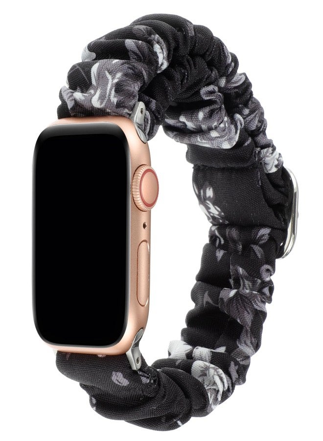 YONWORTH Adjustable Scrunchies Bands Compatible with Apple Watch Band 49mm 45mm 44mm 42mm 40mm 41mm 38mm,Stretchy Cloth Elastic Solo Loop Scrunchy Wristband Cute Strap for iWatch SE Series 9 8 7 6 5 4 3 Ultra - Image 3
