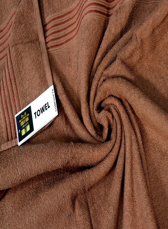 COMFIGIFTS 100% Cotton 4 Piece Towel Set | 2 Bath Towels & 2 Hand Towels | 370 GSM | Soft, Absorbent, Lightweight Towels with Computerized Embroidery - Image 3