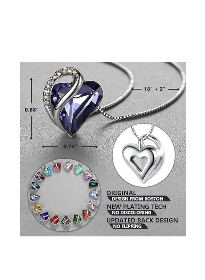 Love necklace, silver pendant necklace with gift box for women  - Image 3