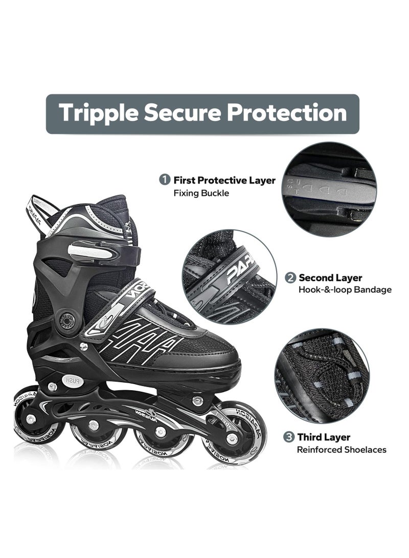 إسكدنيا أحذية تزلج مضمنة قابلة للتعديل للأطفال أحذية تزلج مضمنة مضيئة - Image 4