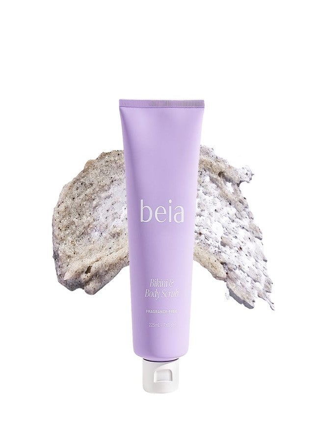 Beia Bikini & Body Scrub - Gentle Exfoliating Body Scrub with Glycolic Acid & Rice Extract - Fights Ingrown Hairs KP Bumps & Dry Skin - Hydrating & Soothing for Sensitive Skin 7.6 Oz - Image 1