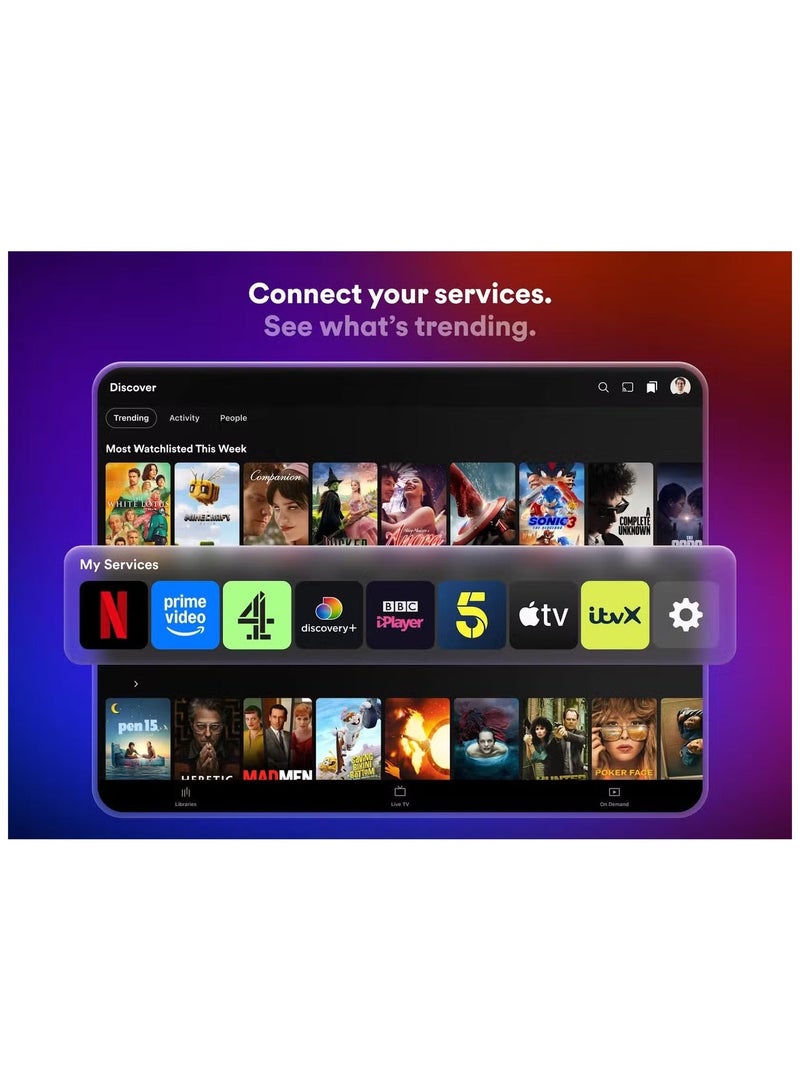 واي جيه TV Stick Android 14، جهاز بث تلفزيوني 4K Ultra HD للتلفزيون الذكي، WiFi 6 ثنائي النطاق، جهاز تحكم صوتي Bluetooth، دعم HDR وAV1 لتشغيل الفيديو - Image 5