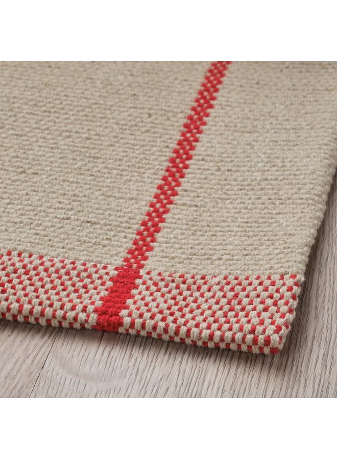 Green Tiger Rug, Flatwoven, Off-White/Red, 170X240 Cm - Image 2