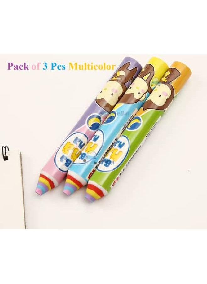 FunBlast - Erasers For Kids In Different Shapes Stationery Gift For Kids Pencil Shaped Eraser For Children School Kids/Birthday Return Gift For Children (3 Pc;Multicolor) - Image 1