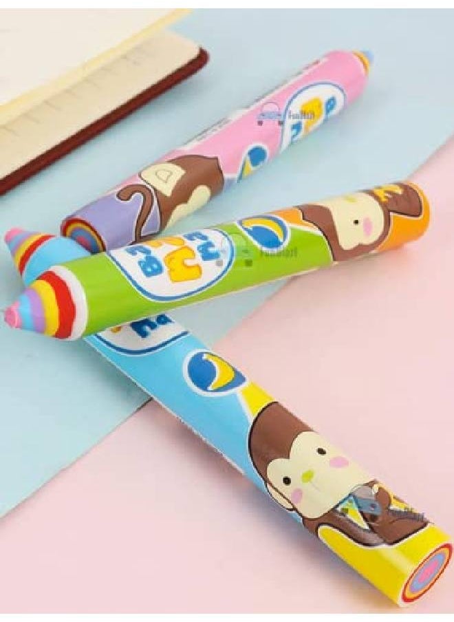 FunBlast - Erasers For Kids In Different Shapes Stationery Gift For Kids Pencil Shaped Eraser For Children School Kids/Birthday Return Gift For Children (3 Pc;Multicolor) - Image 1
