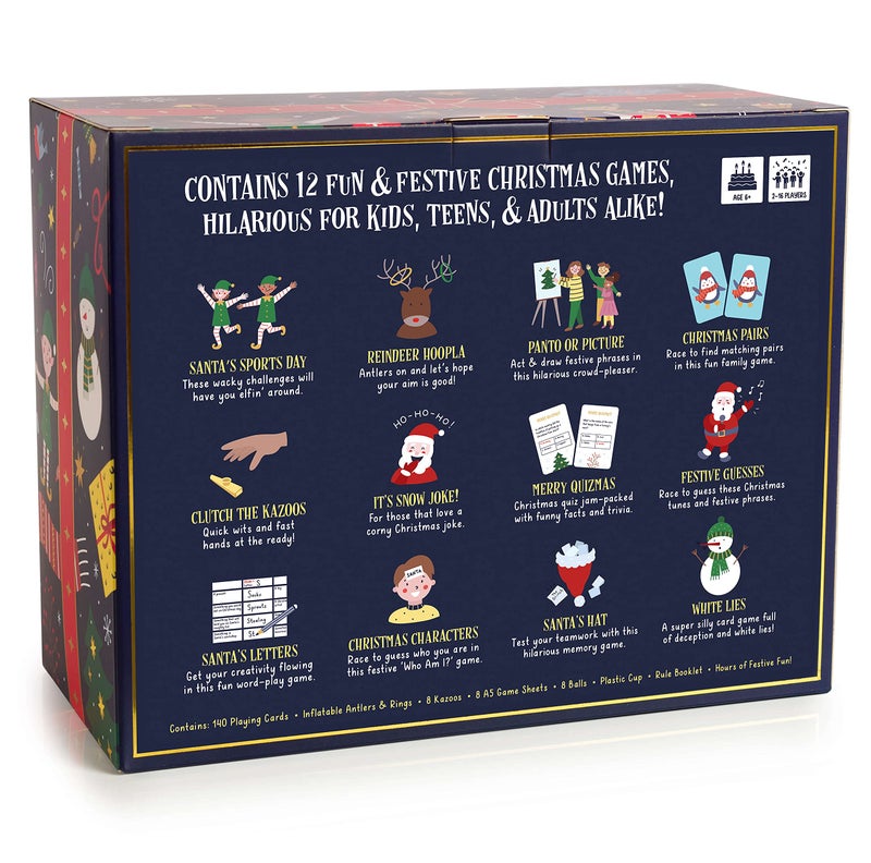 Gutter Games 12 Games of Christmas - Family Game Night Pack for Kids and Teens - Hilarious Christmas Party Games for Adults and Family Party - Complete Entertainment Package - Multicolor - Image 2