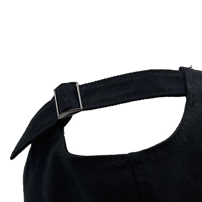 Quanhaigou Low Profile Cotton Baseball Cap Dad Hat Adjustable Fashion Hats for Men Women Polo Trucker Unisex Style Headwear (Black White Cross) - Image 5