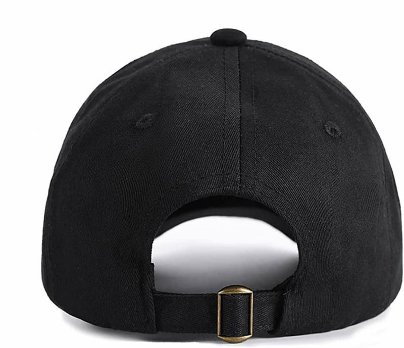 Quanhaigou Low Profile Cotton Baseball Cap Dad Hat Adjustable Fashion Hats for Men Women Polo Trucker Unisex Style Headwear (Black White Cross) - Image 3
