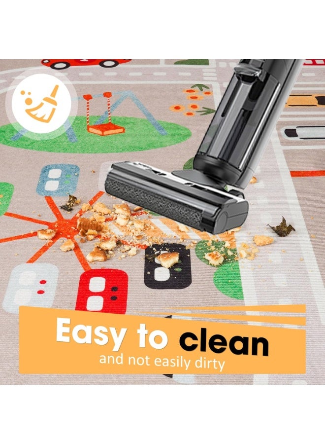 SPOAR Kid Rug Carpet Playmat for Toy Cars and Trainï¼ŒPlay Area Rug with Rubber Backingï¼ŒFun Throw Rugï¼ŒIdeal Gift for Children Baby Bedroom Play Room(80Ã—120cm/32Ã—47in) - Image 4