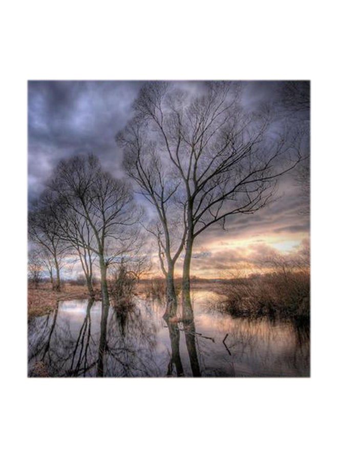 RYN The Sunset Tree MDF Wall Art Multicolour 30x30centimeter - Image 1