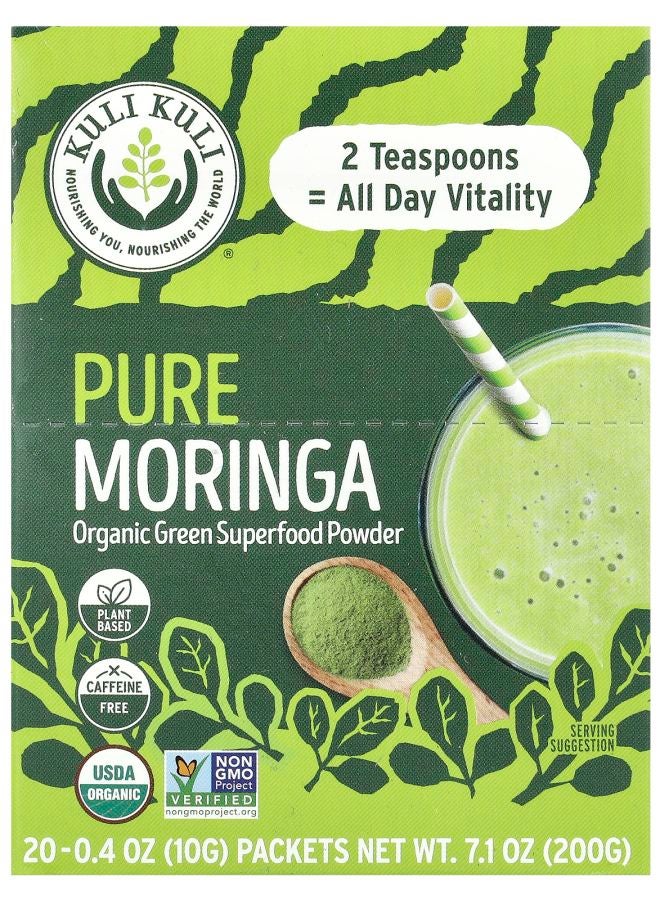Kuli Kuli Pure Moringa Caffeine Free 20 Packets 0.4 oz (10 g) Each - Image 1