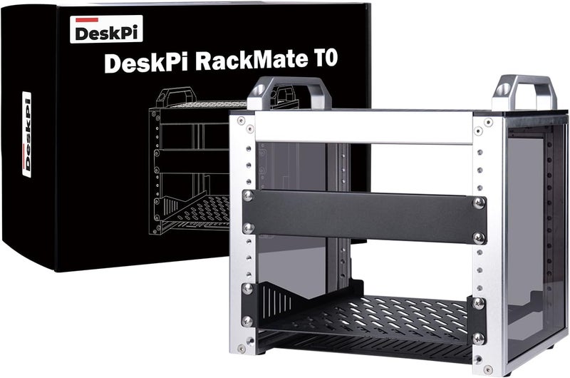 خزانة خادم GeeekPi 4U، رف خادم 10 بوصة لمعدات الشبكة والصوت والفيديو، حامل DeskPi RackMate T0 - Image 1
