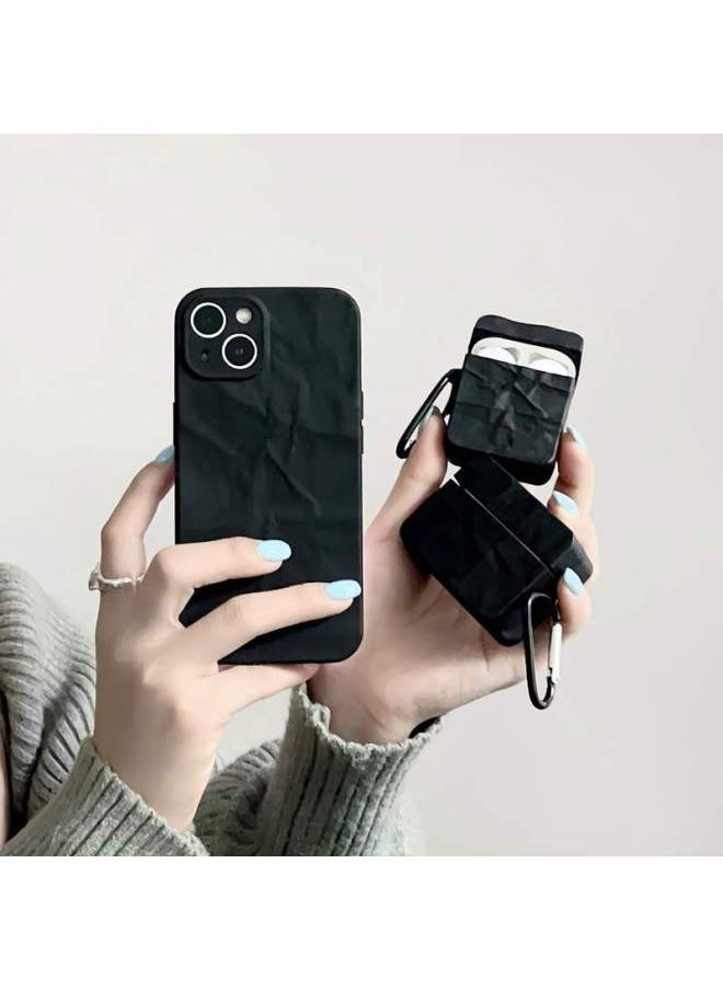 Generic - Simple Black Earphone Case Airpods Pro2 Protective Case Suitable For Apple 3 Generation Wireless Bluetooth Drop-resistant 2 Generation-Color:Pure Black Earphone Protective Cover-Applicable Model:airpods3 - Image 1