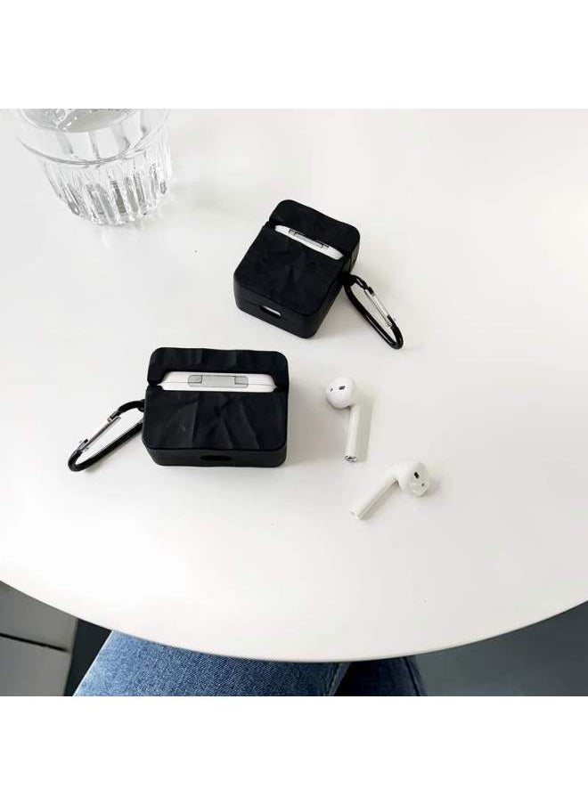 Generic - Simple Black Earphone Case Airpods Pro2 Protective Case Suitable For Apple 3 Generation Wireless Bluetooth Drop-resistant 2 Generation-Color:Pure Black Earphone Protective Cover-Applicable Model:airpods3 - Image 1