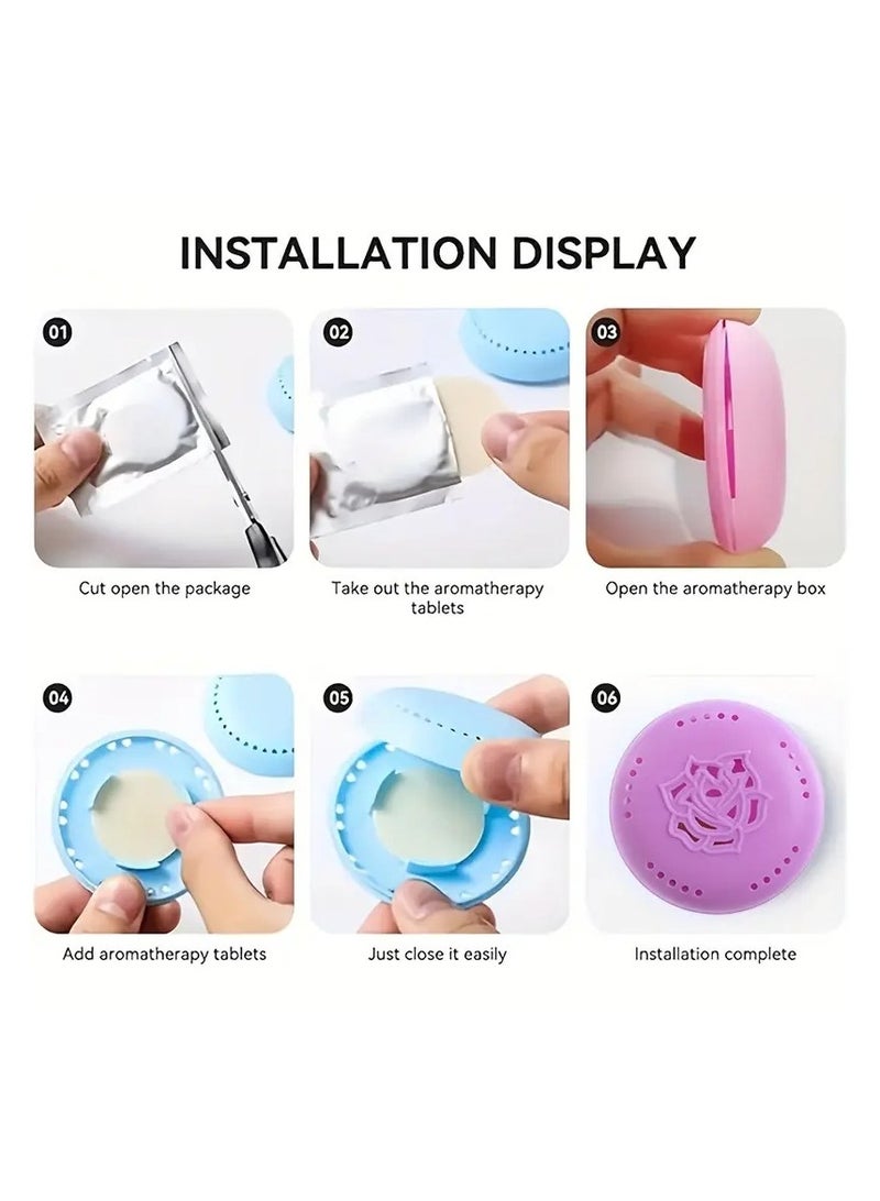 10pcs Lavender Scented Air Freshener Tablets - Long-Lasting Odor Eliminator for Home, Car, Bathroom, Closet & Wardrobe - Compressed Solid Deodorizer with Extra Shell  - Image 5