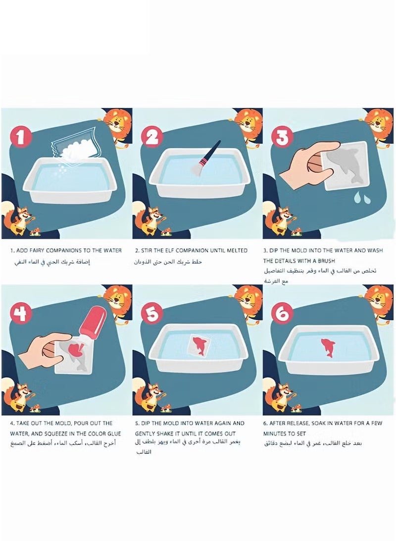 Magical 12 Pcs Water Squishy Toys,Squishy Animals For Party Favors Classroom Prize Fidget Toys Pack Diy Crystal Spirit Children's Handmade Toys - Image 5