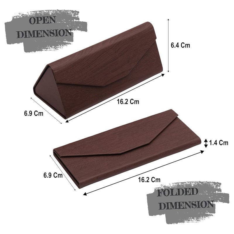 Styzere Folding Eyeglass Case Unisex Spectacles Specs Cover Men Women Hard Shell Portable - Image 2