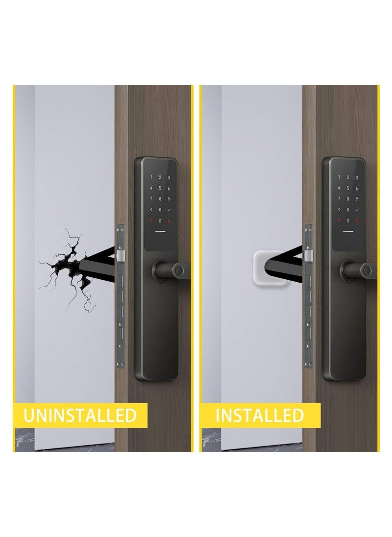 6 PCS Door Stopper Wall Protector - Clear Square Wall Protectors for Door Knobs Self Adhesive Rubber Door Handle Bumper for Walls, Shock Absorbent Wall Protector from Door Knob  - Image 2