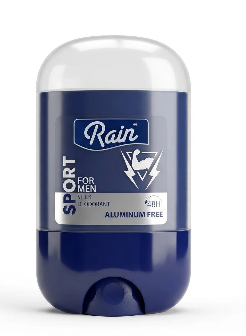 Rain Stick Deodorant Sport For Men 48H Aluminum Free 50ML