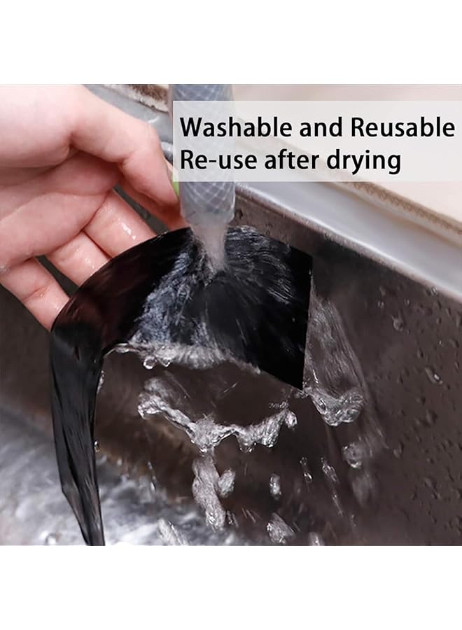 لينجي فيلم تغليف السيارات من لينجي، واقي حواف باب السيارة المضاد للتصادم، شريط حماية من ألياف الكربون 5D لمعظم السيارات (1.2 بوصة × 33 قدمًا، أسود) - Image 5