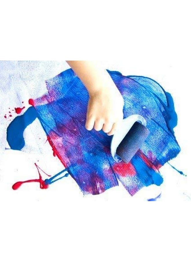 ArtBee ArtBee 5 Color Kids Finger Paint Washable Non-Toxic Finger-Paint Art with Sponge Brushes (3 Sponge Brushes with Paint)  - Image 3