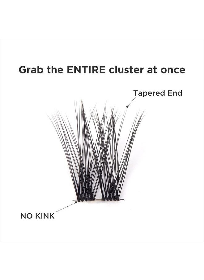 BEYELIAN - DIY Eyelash Extension,Cluster Lashes Individual Lash Clusters Extension Natural Look Reusable Glue Bonded Black Super Thin Band 24 Lash Clusters by BEYELIAN (Style 2 0.07 16mm Black Band) - Image 1