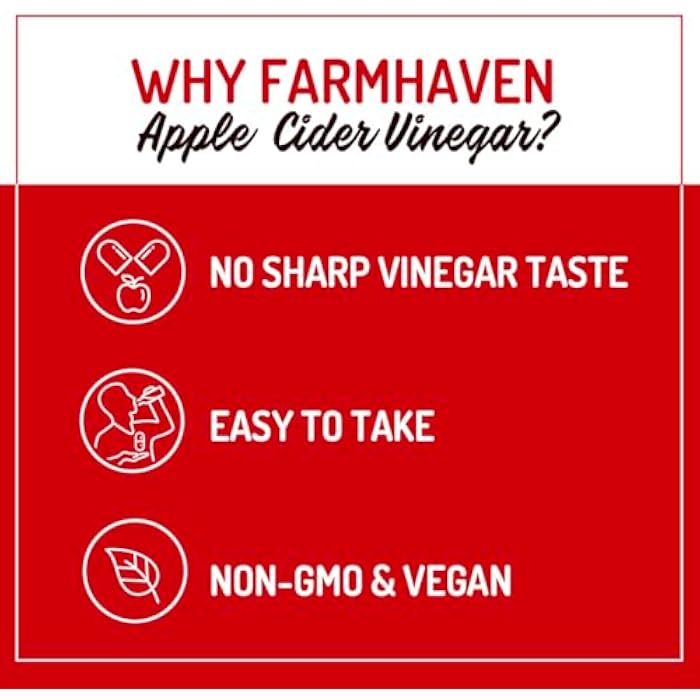 FarmHaven Apple Cider Vinegar Capsules with Ginger, Papaya & Chamomile | 1390mg | Supports Digestion, Immunity | Like with Mother | Non-GMO & 100% Natural | 180 Capsules - Image 3