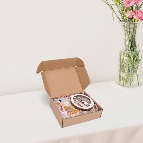 Serwrsw 7x5x2 inch Shipping Boxes Set of 6 Brown, Inner Size 6.6x4.6x1.6 inch Cardboard Box Mailers for Small Business Packaging Mailing or Gift Wrapping Giving - Image 3