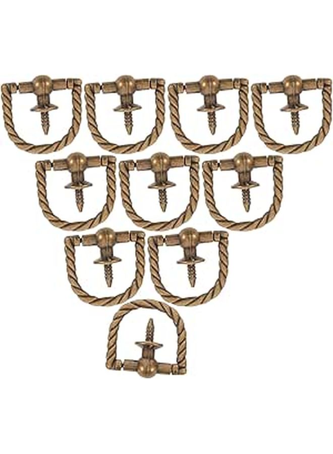 Vintage Gold Cabinet Handles Single Hole Drawer Pulls Zinc Alloy 20pcs Set - Image 1